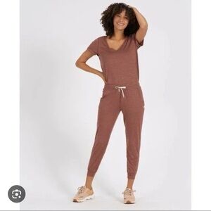 Vuori Brown and Orange Jumpsuit Casual Elegance